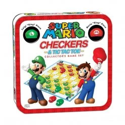 Board Games USAopoly Super Mario Vs Luigi Checkers And Tic Tac Toe Game Set