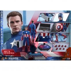 Sideshow Action Figures Hot Toys Avengers Endgame Captain America 2012 Version 1:6 Scale Action Figure