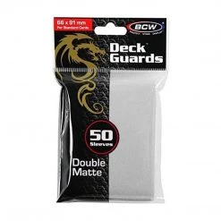 BCW Supplies BCW White Double Matte Deck Guards Standard Cards Sleeves 50 Count Card Games