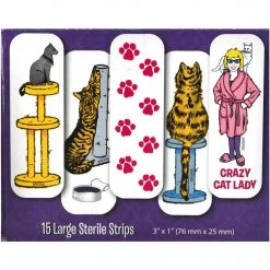 Accoutrements Crazy Cat Lady 15 Large Sterile Bandages Novelty And Gag Gifts
