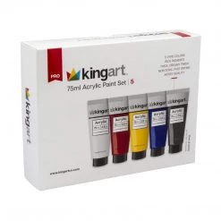 Kingart Pro 5 Count 75ml Acrylic Paint Set 504-5