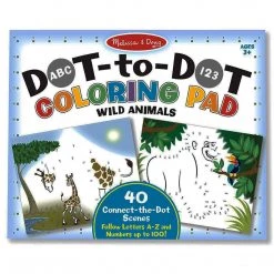 All Arts And Crafts Melissa And Doug Dot To Dot Wild Animals Coloring Pad
