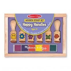 All Arts And Crafts Melissa And Doug Happy Handle Wooden Stamp Set