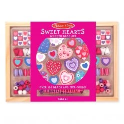 Melissa And Doug Sweet Hearts Wooden Bead Set All Arts And Crafts