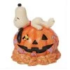 Enesco Peanuts Snoopy Laying On Pumpkin Figure