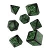 Game Accessories Q-Workshop Call Of Cthulhu Black Green 7 Piece Dice Set