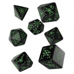 Q-Workshop Ingress Enlightened Roleplaying 7 Piece Dice Set Game Accessories