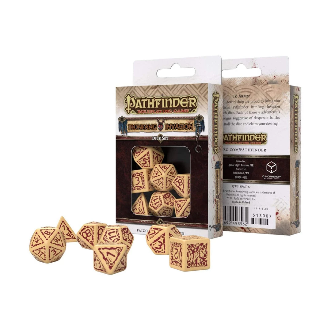 Game Accessories Q-Workshop Pathfinder Ironfang Invasion Roleplaying 7 Piece Dice Set 3 Game Accessories Q-Workshop Pathfinder Ironfang Invasion Roleplaying 7 Piece Dice Set