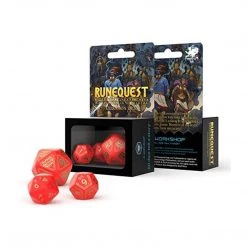Q-Workshop RuneQuest Red & Gold Expansion Dice Set Game Accessories