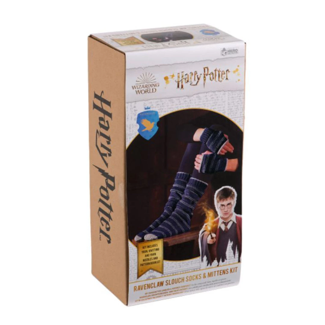 Eaglemoss Harry Potter Hero Collector Ravenclaw Slouch Socks And Mittens Knit Kit 3 Eaglemoss Harry Potter Hero Collector Ravenclaw Slouch Socks And Mittens Knit Kit