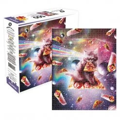 Tin Box Co Random Galaxy Cat Pizza 500 Piece Puzzle