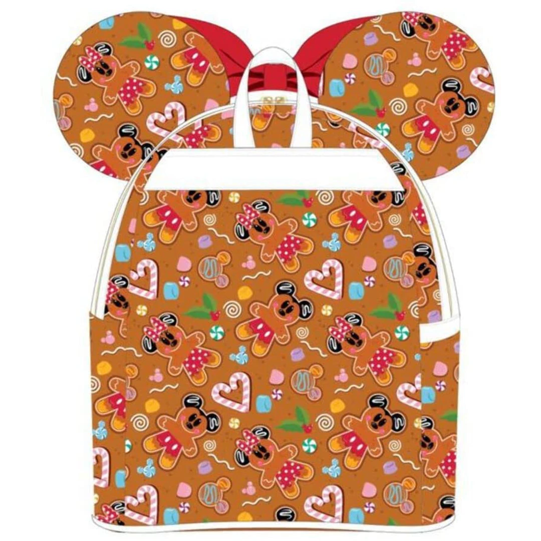 Backpacks Loungefly Disney Gingerbread All Over Print Mini Backpack With Headband 4 Backpacks Loungefly Disney Gingerbread All Over Print Mini Backpack With Headband