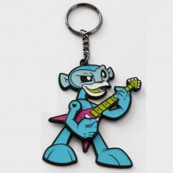 Joe Ledbetter Rockin' Monkey Blue Figure Metal Keychain