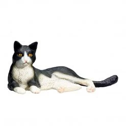 MOJO Cat Lying Black And White Animal Figure 387367