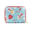 Loungefly Disney Mickey And Minnie Snowman All Over Print Zip Around Wallet Wallets