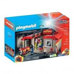 Playmobil City Action Take Along Fire Station Building Set 5663