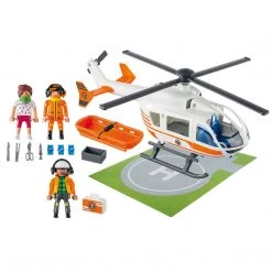 Playmobil City Life Rescue Helicopter Building Set 70048