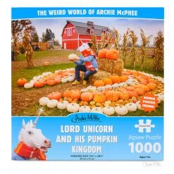 Puzzles Archie McPhee Lord Unicorn And His Pumpkin Kingdom 1000 Piece Puzzle