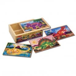 Melissa And Doug Dinosaurs 4 Twelve Piece Wooden Jigsaw Puzzles