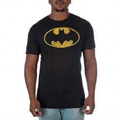 Bioworld DC Batman Vintage Oval Logo Faded Men's Tee Shirt