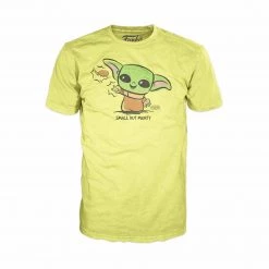 Shirts Funko Star Wars Mandalorian The Child Force Yellow Tee Shirt Adult Small