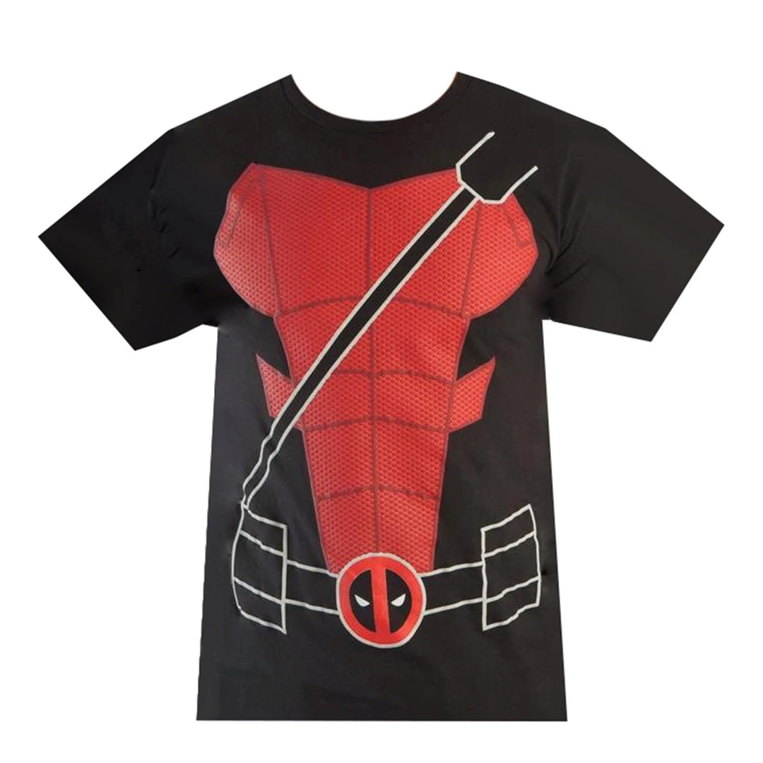 Funko Marvel Deadpool Suit Up Black Red Tee Shirt 3 Funko Marvel Deadpool Suit Up Black Red Tee Shirt