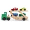 Melissa And Doug Classic Toy Wooden Car Carrier Set Traditional Toys
