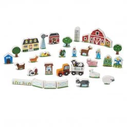 Melissa And Doug Wooden Farm And Tractor Play Set Traditional Toys