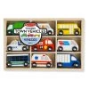 Melissa And Doug Wooden Town Vehicles Play Set Traditional Toys