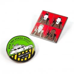 Numskull Pin Kings Ghostbusters Ecto-1 And Characters Enamel Pin Badge Set