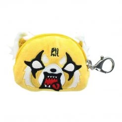 Gund Aggretsuko Angry Face Plush Coin Pouch Keychain Keychains