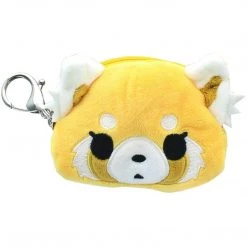 Gund Aggretsuko Angry Face Plush Coin Pouch Keychain Keychains